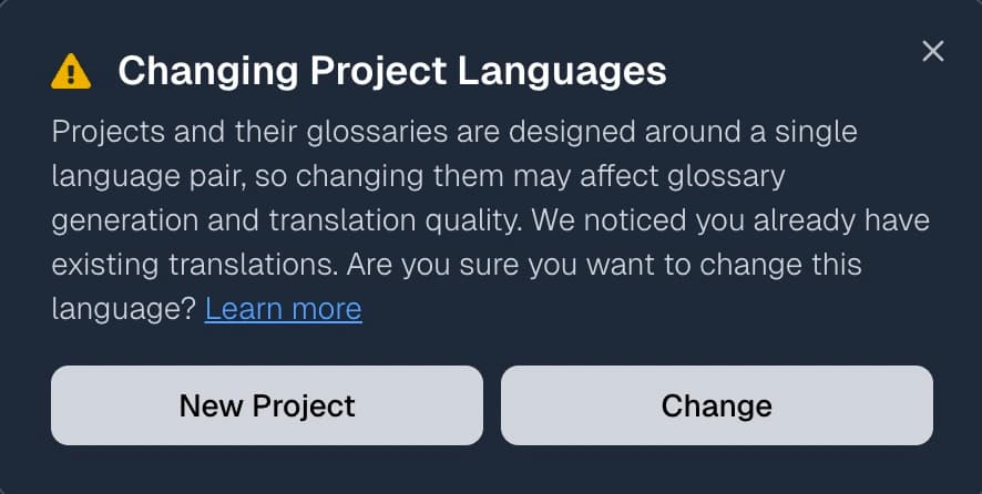 Language pair guidance